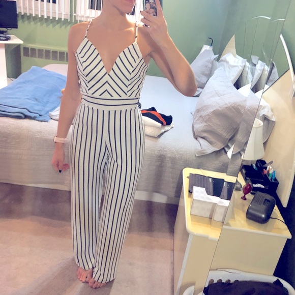 Stripped Jumpsuit - Picture 2 of 4
